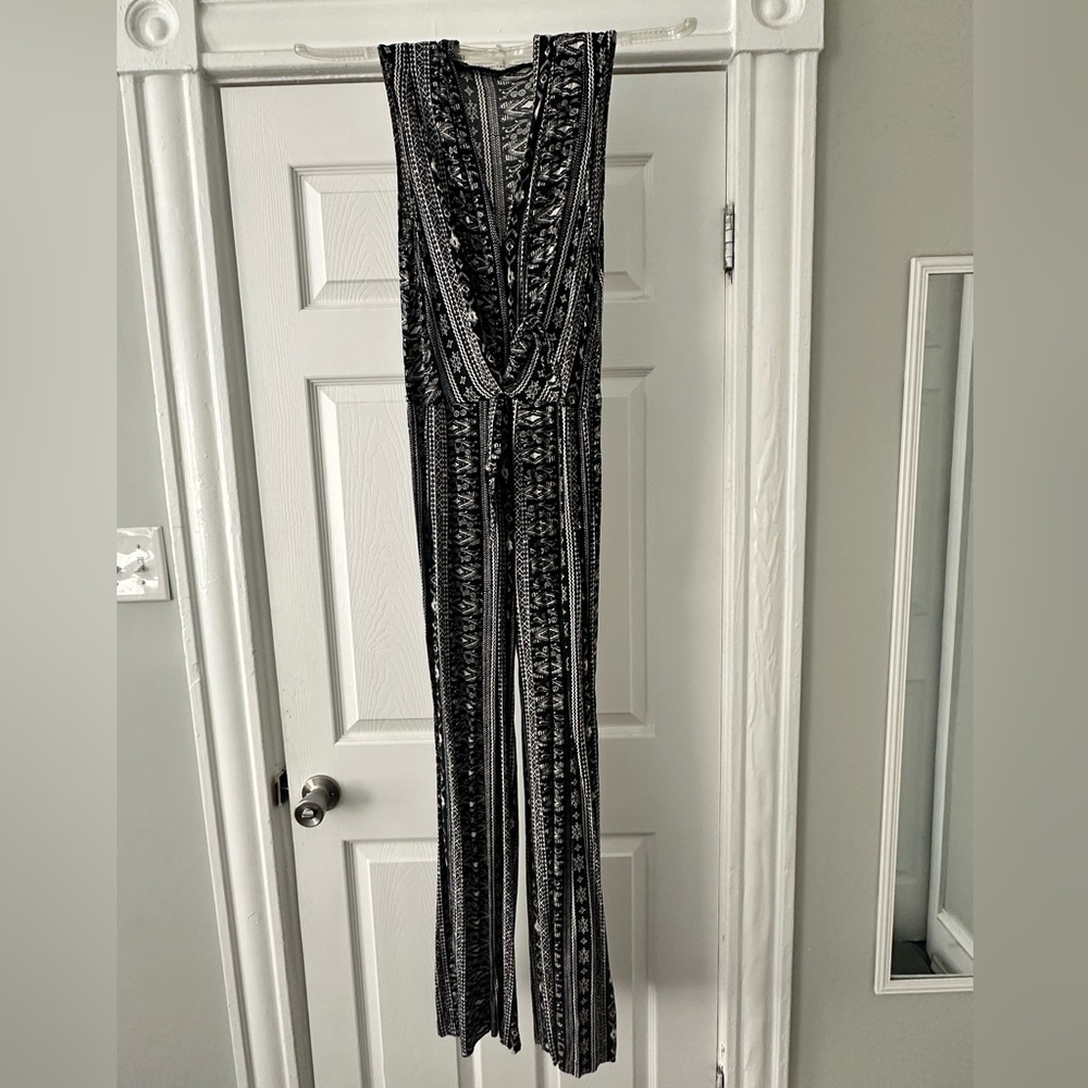 Altar’d State black patterned jumpsuit - Size S